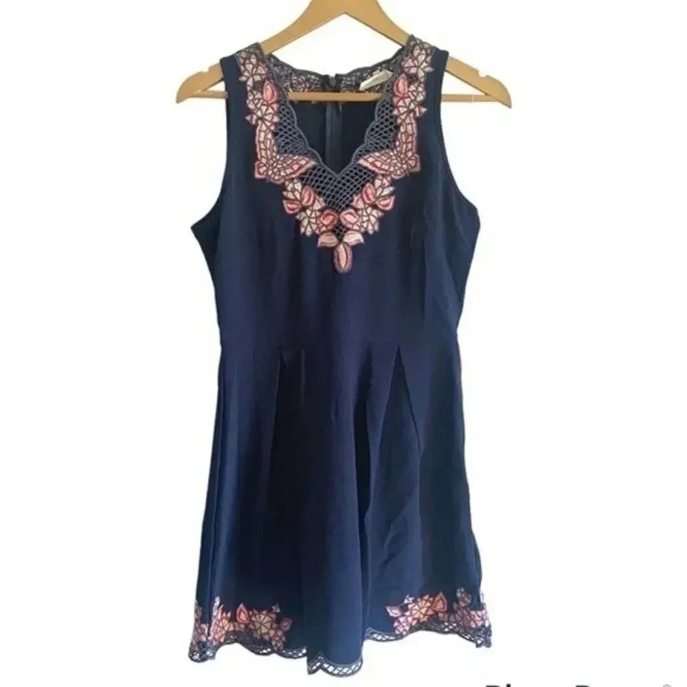 Sugarlips Blue Embroidered Dress